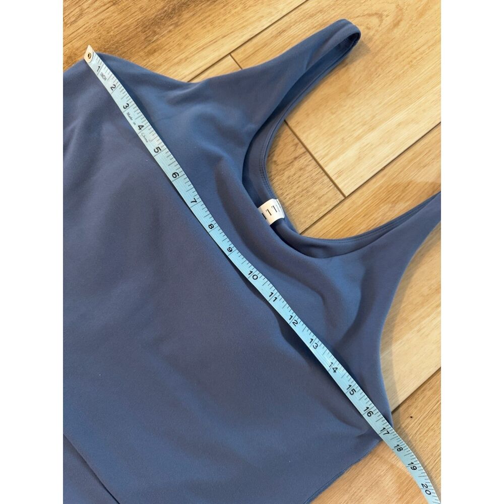 Elle Sport Blue Active Tank Dress Built In Bra Shorts Athleisure Medium - Picture 13 of 16